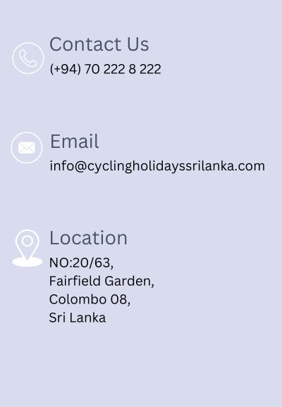 Contact details of Cycling holidays sri lanka 